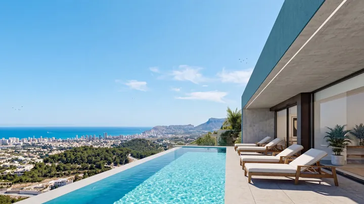 Terraces above the sea in Cumbre del Sol