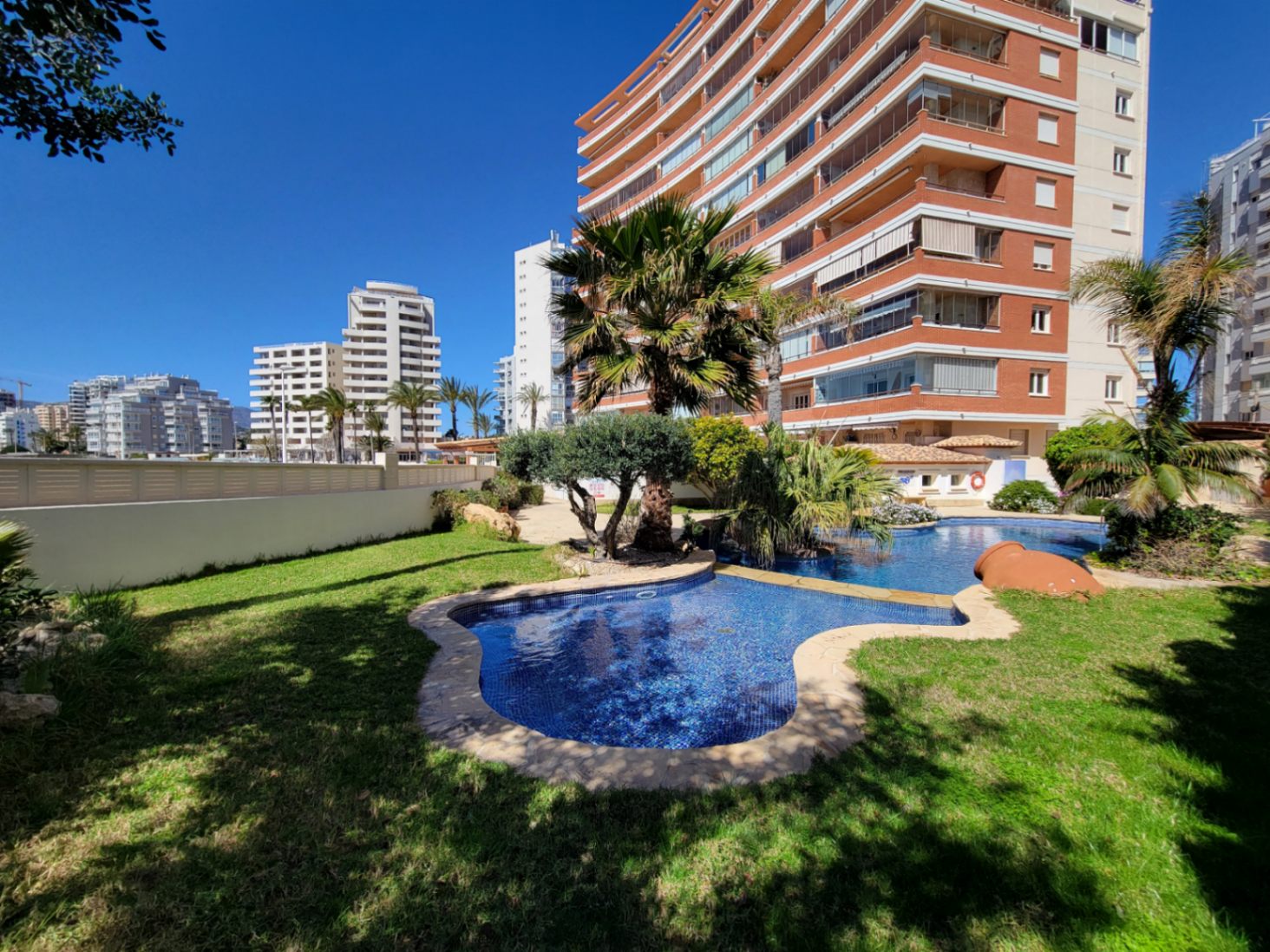 Beachfront apartment with direct beach access.
